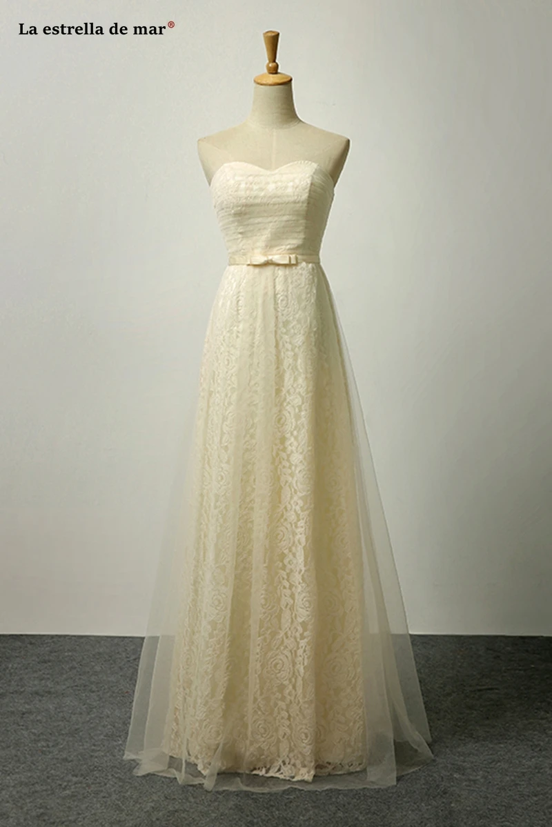 Шампанское Vestidos longos para festa de casamento Новое фатиновое кружевное сексуальное, с лифом сердечком, с открытой спиной Линия бордового цвета королевский синий нарядные платья - Цвет: Шампанское