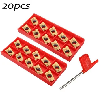 

20pcs Carbide Inserts APMT1604 PDER DP5320 Set Tools Fit For Steel Processing