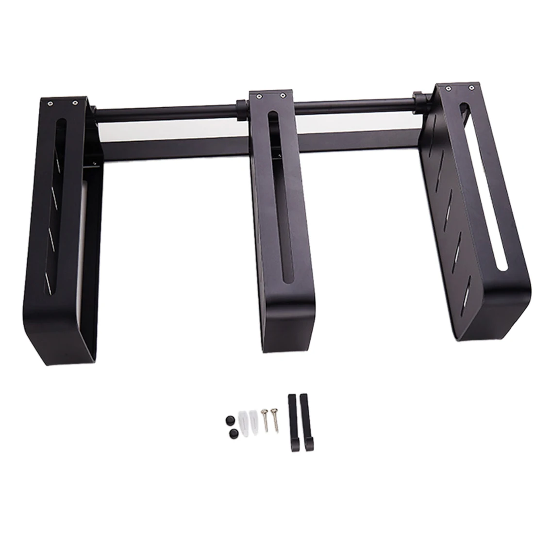 Hot 3 Tiers Kitchen Storage Rack Spice Cooker Shelf 180°Rotation Storage Rack Cabinet Organizer Shelves Kitchen Goods- Black