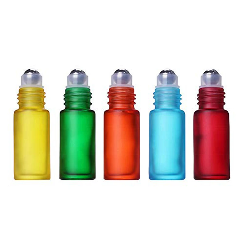 여행용 에센셜 오일용 5ml 매트 두꺼운 유리 롤, 5cc 롤러 볼, 내구성 있는 향수 바이알, 30 개