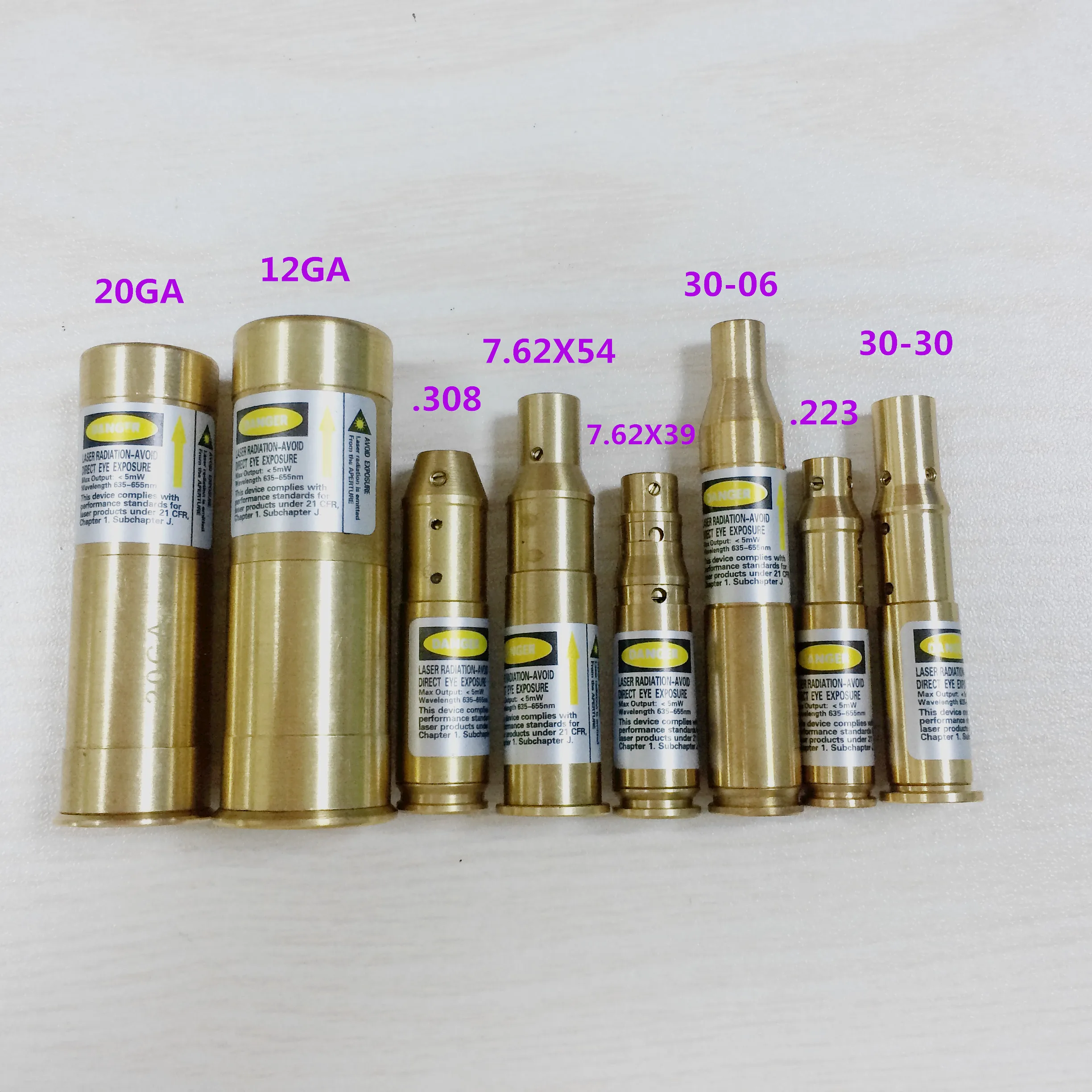 

Adjustable Red Laser Boresighter CAL.30-06 30-30 .223 Cartridge Tactical Bore Sighter Adjustment Visible Laser Red Laser Hunting