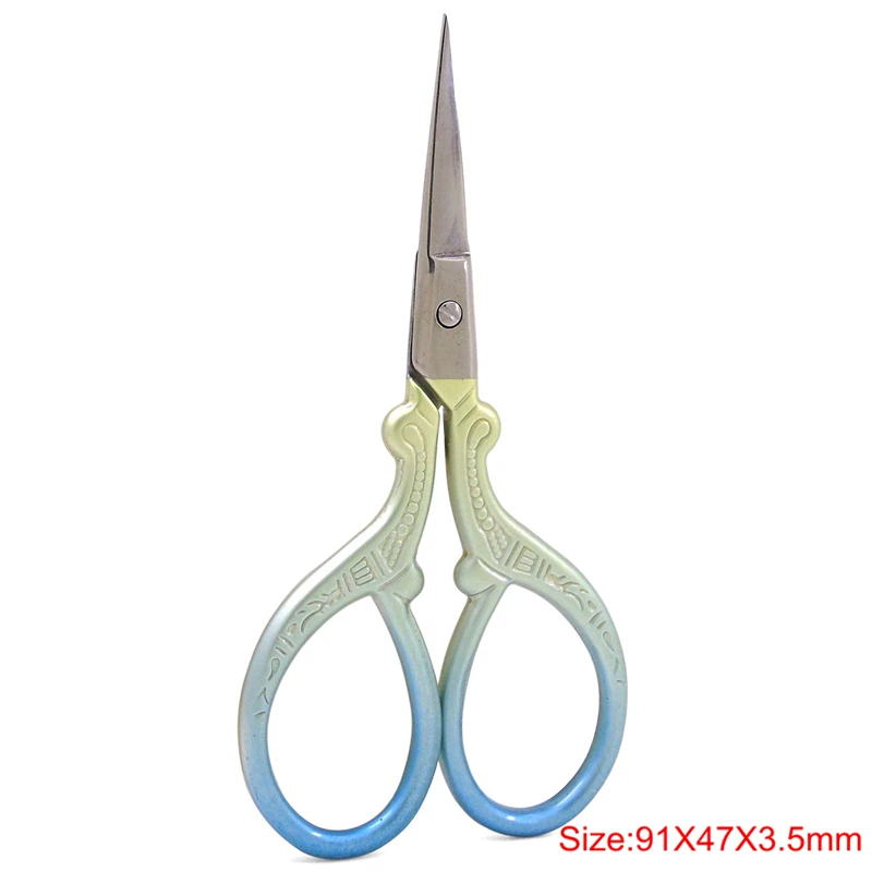 01-9cm Blue Ножницы ручной вышивки ткани вышивки крестом Европейский ретро классический, винтажный, старинный Ремесло Швейные портновские ножницы швейные инструменты - Цвет: 01-9cm Blue
