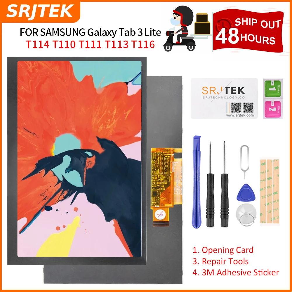 Запасные части Srjtek для Samsung Galaxy Tab 3 Lite 7 0 SM T110 T111 T113 T116 ЖК экран|ЖК-экраны и панели