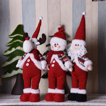 

navidad Santa Claus Snowman Elk Dolls Merry Christmas New Year Gift Christmas Dolls Standing Toy Christmas Decorations for Home