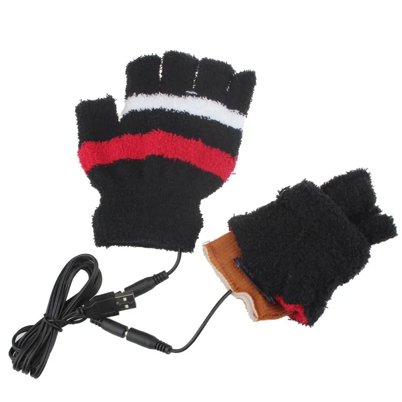 Usb Heating Winter Gloves Hand Warm Touchscreen Gloves Heated Fingerless Warmer Mitten Tactical Gloves Перчатки Guantes Luva