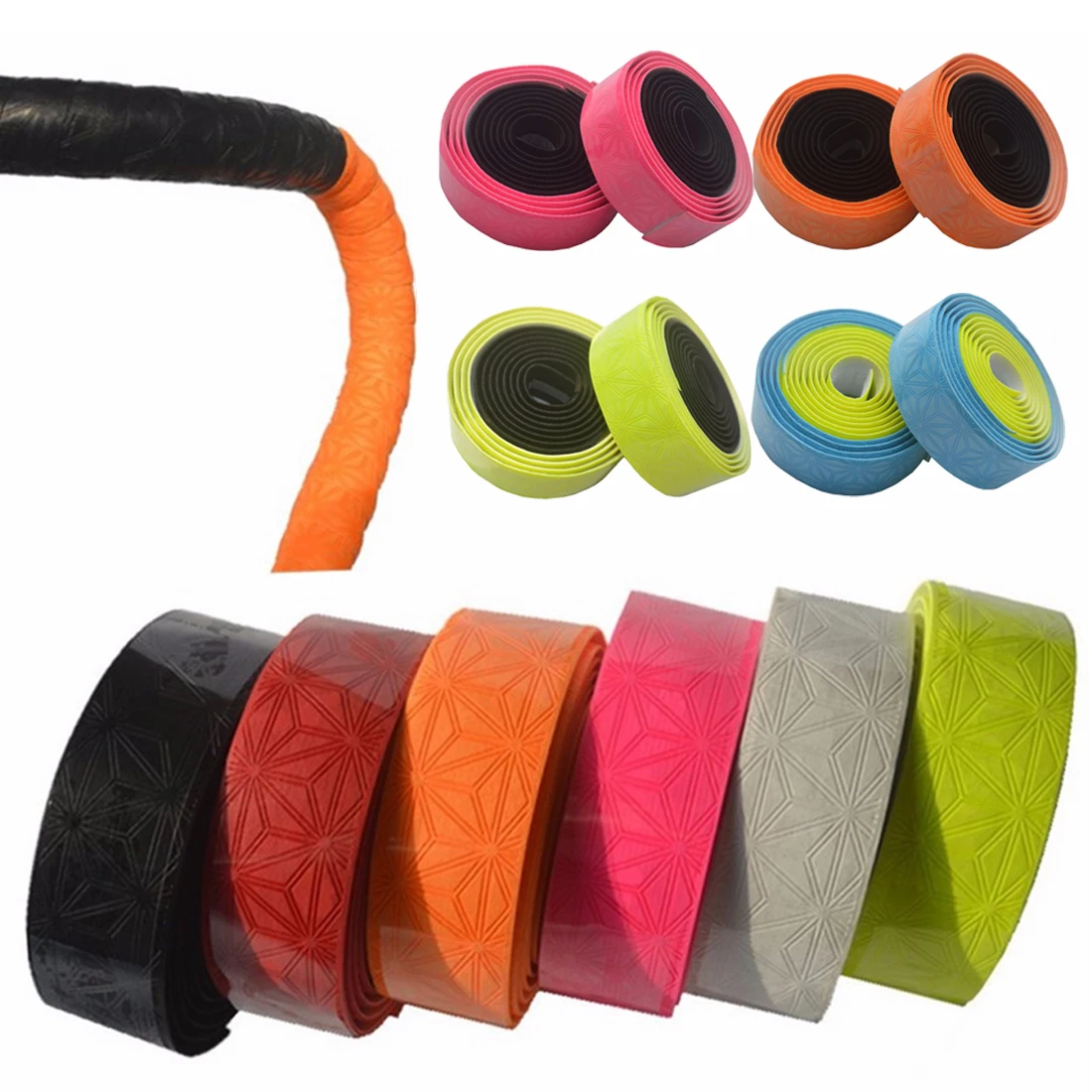 Best CY020031 Road Bike Handlebar Tapes Bicycle Bar Tape Wrapping Belt Anti Slip Cycling Handle Grips Wraps Dead Fly Bicycle Strap