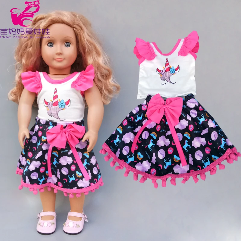 Baby Doll Long Sleeves Tops & Kleid Rock Shorts für 22 '' Newborn Puppe 