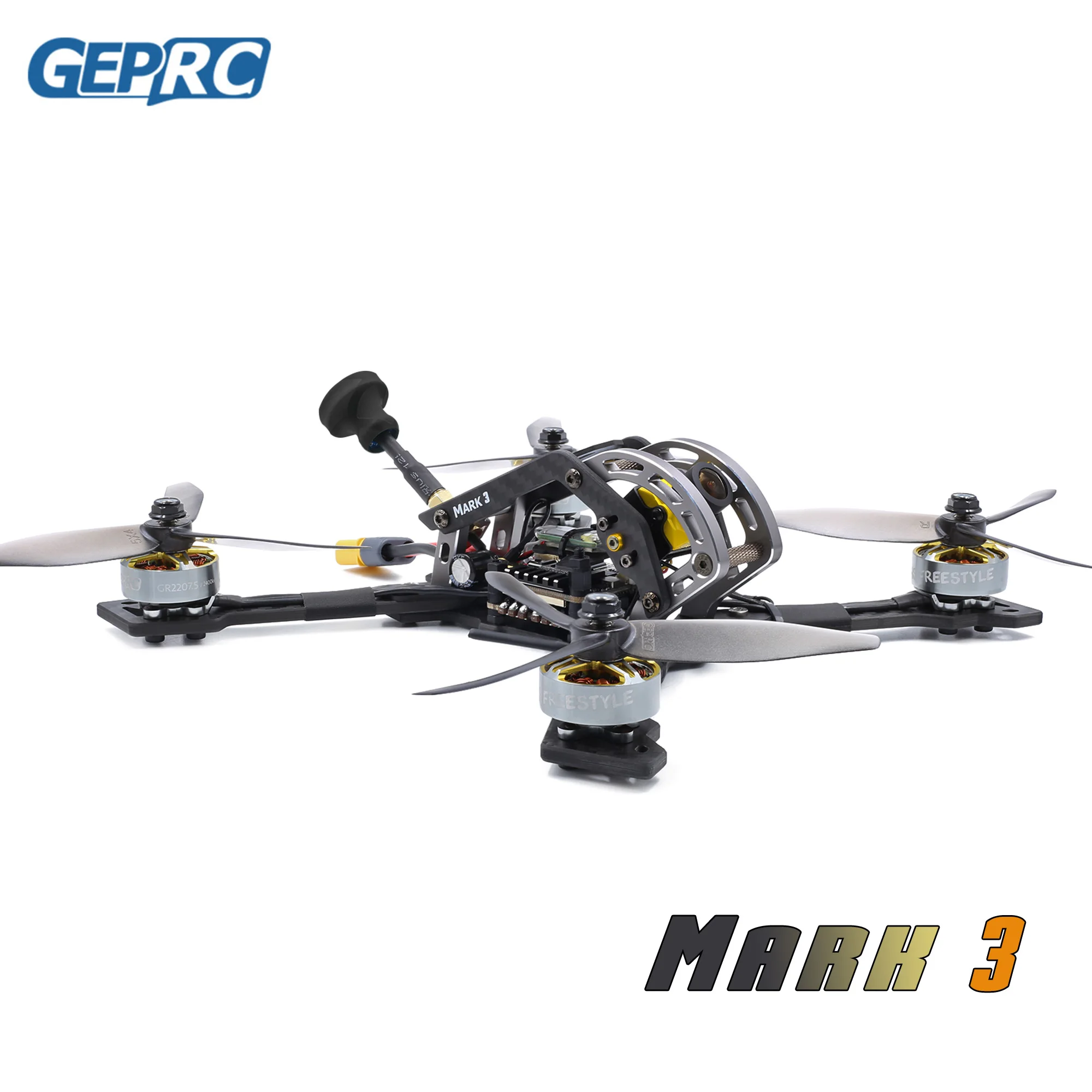 Дрон для фристайла GEPRC Mark3 H5 5 дюймов SPAN F4 blheli _ S 40A/blheli 32 50A 600 мВт/800 МВт Caddx Ratel GR2207.5