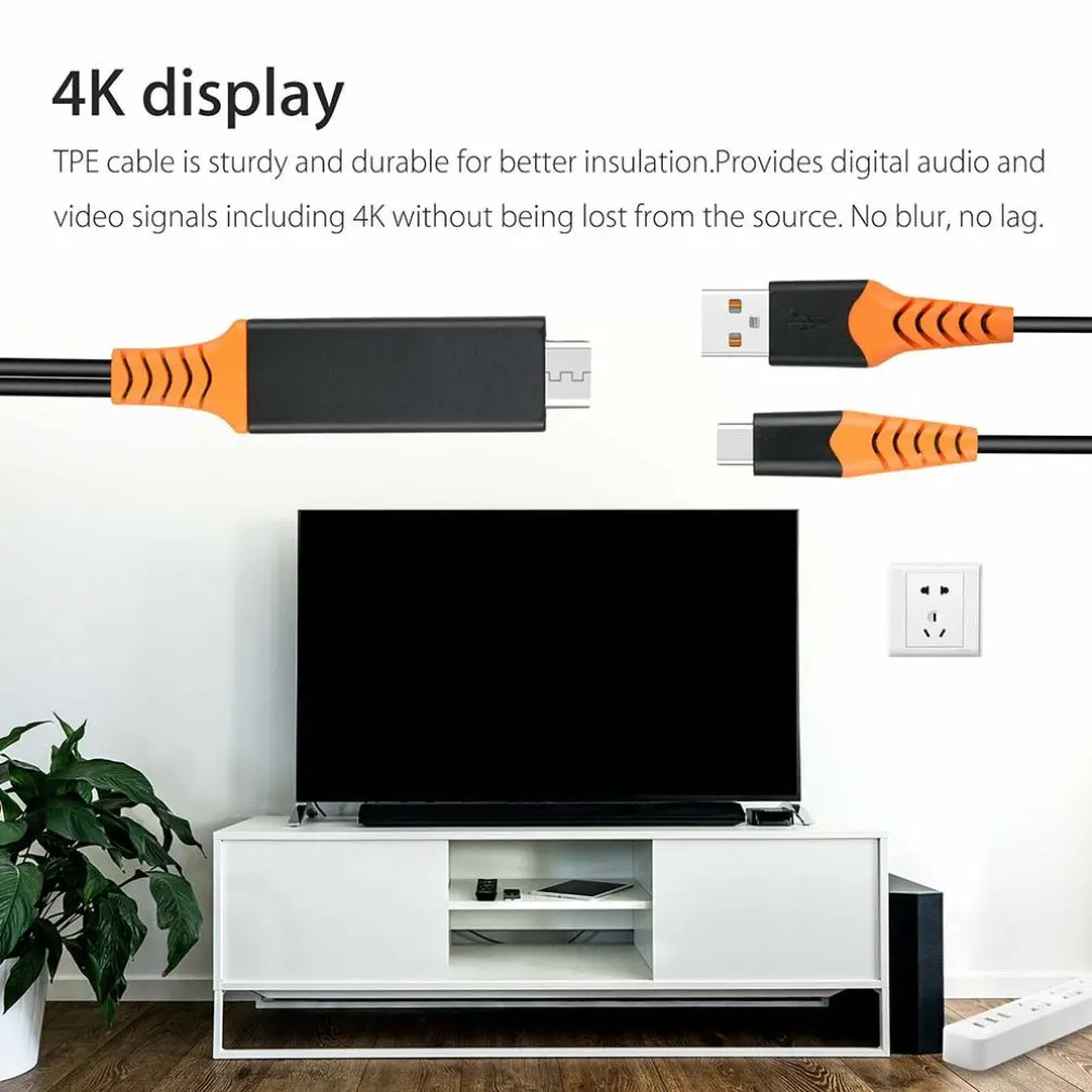 Тип C к HDMI HD tv AV ТВ кабель адаптер для samsung Galaxy S10 Note 9 для Macbook PC