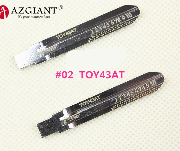 02 # гравировка линии ключ масштаб эмбрион TOY43AT для Toyota Camry Lishi 2-в-1 сдвига зубья
