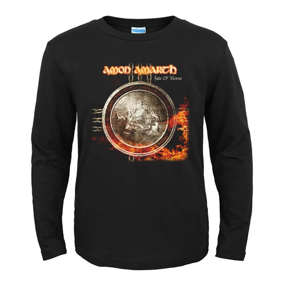 16 дизайнов Amon Amarth рок-группа мужская длинная рубашка с длинными рукавами фитнес Hardrock Heavy Metal Viking warrior tee скейтборд 3D череп