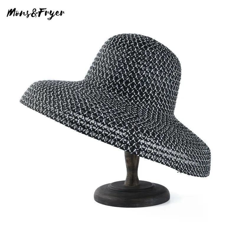 2020 солнцезащитные кепки Ретро Круглый топ большая соломенная кепка для женщин