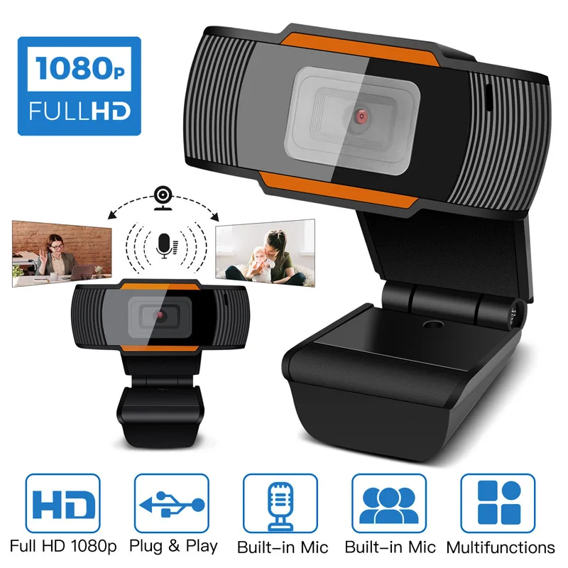 

Webcam Full HD 1080P USB Video Gamer Camera For Portatile Laptop Computer Web Cam Built-in Microphone Fast Shipping