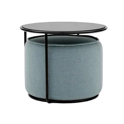 Table basse en fer avec tabouret, ensemble de canapés, table d'appoint ronde, petit appartement, meuble de salon moderne et simple 