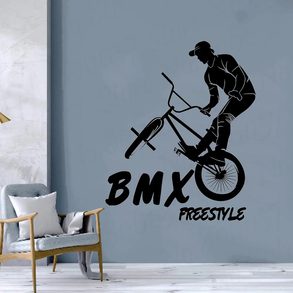 LZYMSZ Sticker Mural Vélo, VTT vinyle Autocollant Mural, Sports Extrêmes  vélo Art Silhouette Murale pour Homme Enfants Garçons Chambre Décor à la  Maison (5) : : Cuisine et Maison