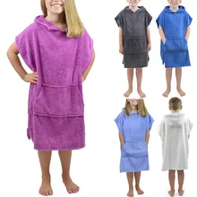 Одноцветные фланелевые банные халаты с капюшоном для маленьких мальчиков и девочек, ночная рубашка, одежда для сна