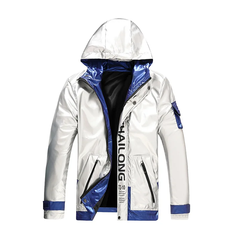 

Новая блестящая теплая водонепроницаемая парка YAPU с металлическим блеском, осенняя верхняя одежда, наряды, красивое ветрозащитное блестящее пальто с капюшоном, 2021