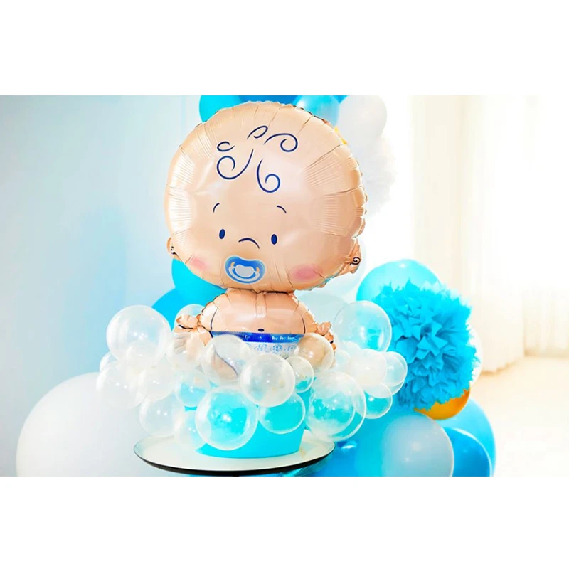 21pcs Baby Shower Foil Transparent Latex Balloons Set Birthday Party Decorations Its a Boy Girl Christening Supplies BabyShower