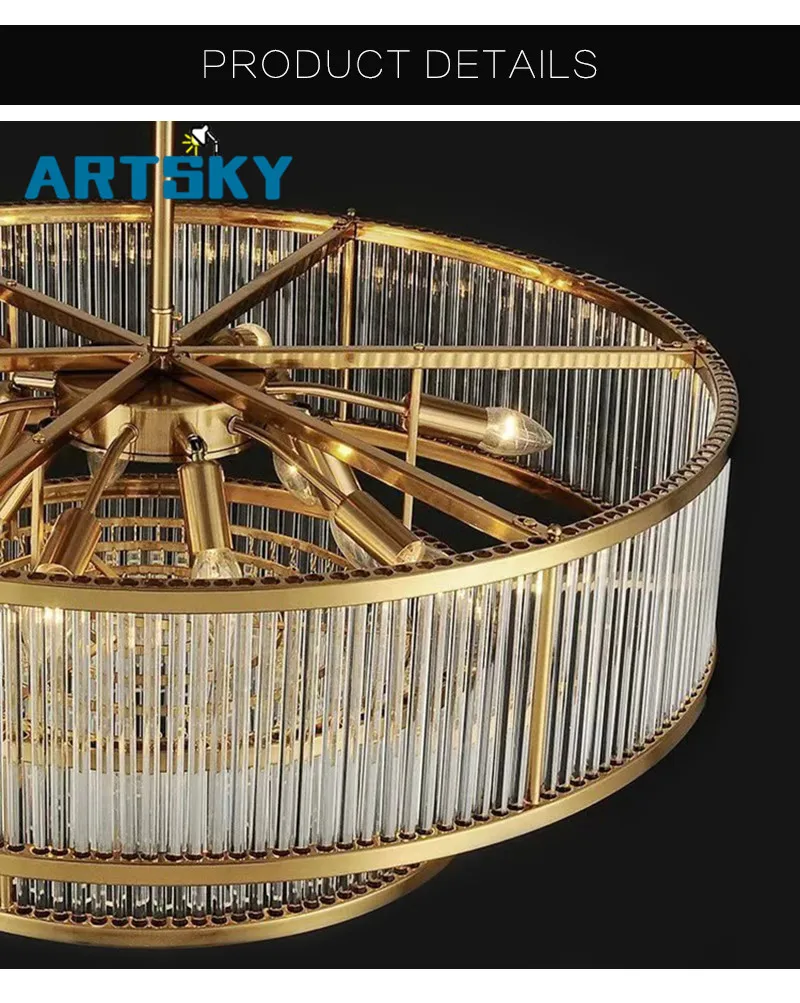 Modern Nordic American Personality Double-decker Chandelier Villa Hotel Home Lighting