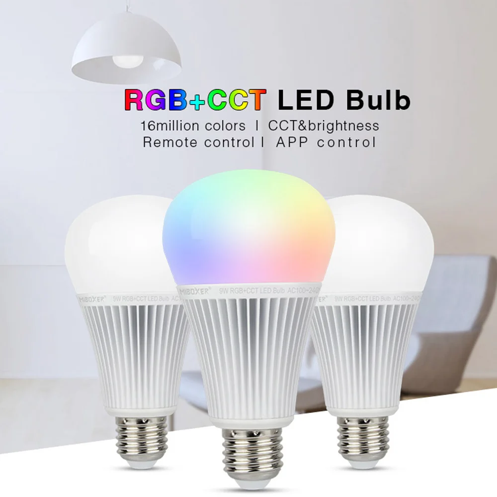 RGBW W/WW E27 GU10 MR16 LED Light Dimmable RGB Bulb Lamp 2.4G Wireless Milight 