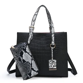

2020 New Style Different Size Bags Two-Piece Set WOMEN'S Bag Fashion Snakeskin Women's PU Single-shoulder Crossbody Bag Handbags
