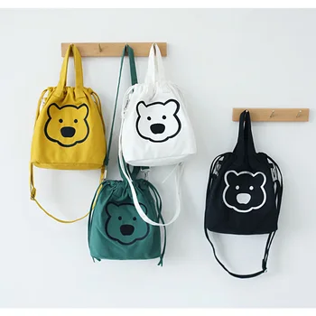 

Women Casual Handbags Shoulder Bags Environment Friendly Portable Little bear Pattern Student Bags Shopping Bag C1894 j