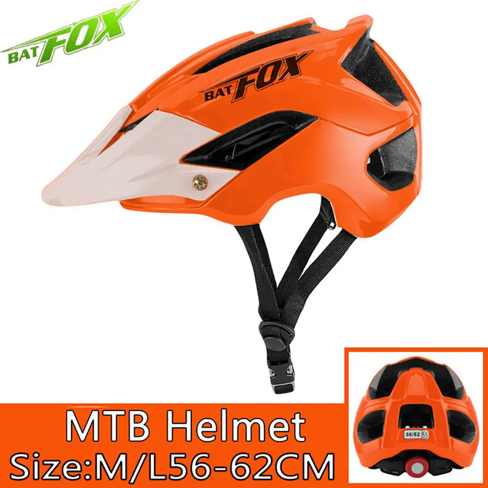 BATFOX велосипедный шлем casco MTB велосипедный шлем профессиональный дорожный велосипедный шлем для женщин ультралегкий цельный спортивный шлем - Цвет: Orange White