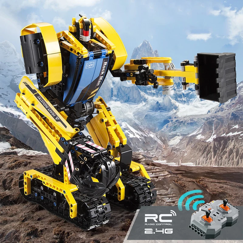 

Remote Control Mining Deformable Robot Mechanical Intelligent Assembling Puzzle Electric Children's Building Blocks Spelling Toy