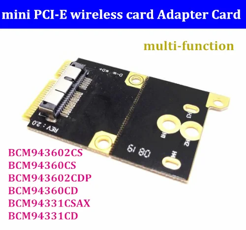 5Pcs Wireless Wifi Mini PCI-E Half To Full Size Card Bracket Adapter+20 Screw GX