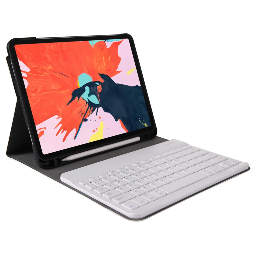 Для iPad Pro 11 дюймов Чехол тонкий корпус подставка для ручки Слот Чехол+ беспроводной Bluetooth 3,0 высокое качество клавиатура Поддержка IOS система
