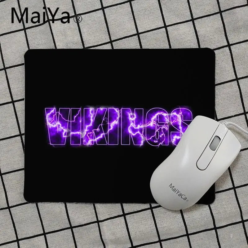 No Lock Edge18x22cm Maiya высокое качество Миннесота вайкингс уникальная настольная панель коврик для игровой мыши Гладкий блокнот для письма настольных компьютеров мат игровой коврик для мыши - Цвет: No Lock Edge18x22cm
