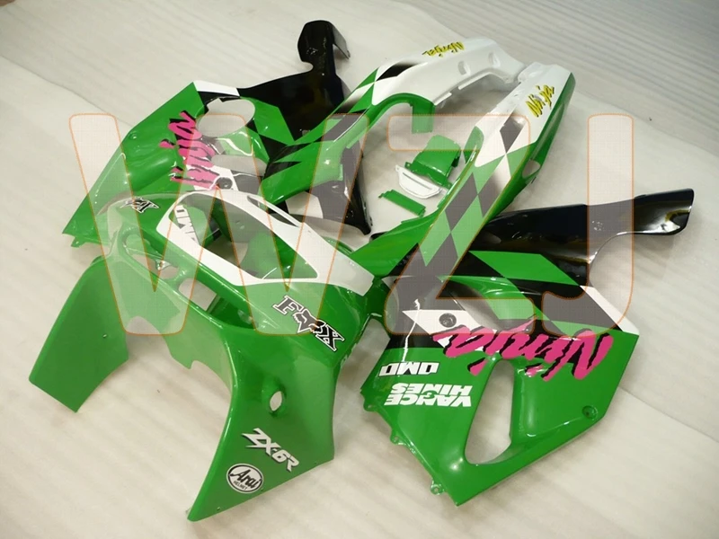 Zx6r 94 95 тела Наборы Zx6r 1995 цвета: зеленый, черный красно-белый обтекатель для Kawasaki Zx6r 1994-1997 обтекатели - Цвет: COMPRESSION mold