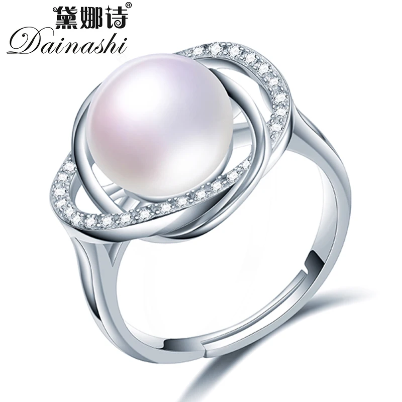 Dainashi модное 925 пробы Серебряное кольцо с овальным крестом и цирконием элегантное