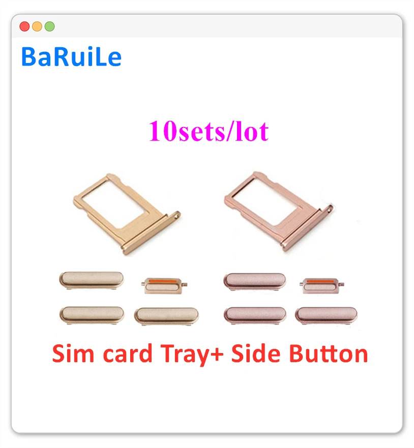 10 комплектов лоток для Sim-карты iPhone 6 6S Plus громкость вибрация клавишный