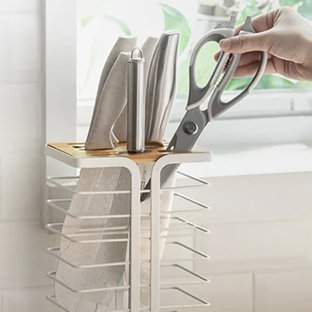 

Knife Block Kitchen Storage Organizer Knife Holder Multifunctional Knife Drying Stand Kitchen Accessories