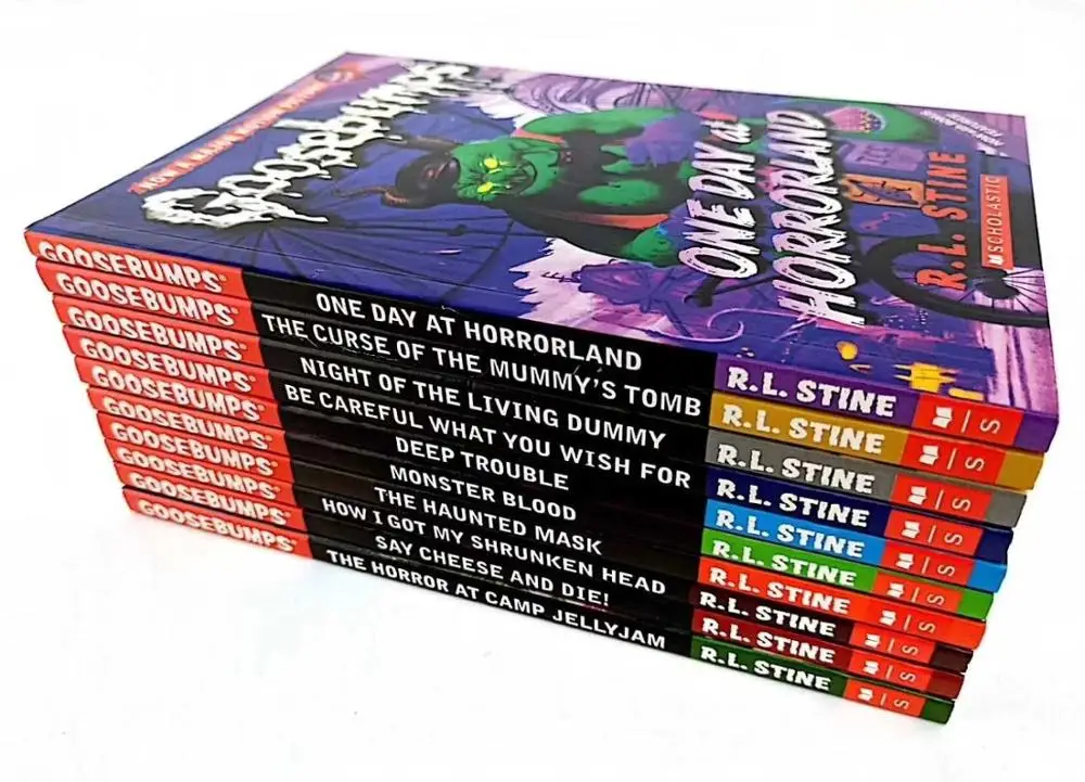 6 12年10本 セットgoosebumps 子供英語絵本小学校章の本パニック小説 Aliexpress オフィス用品 学用品