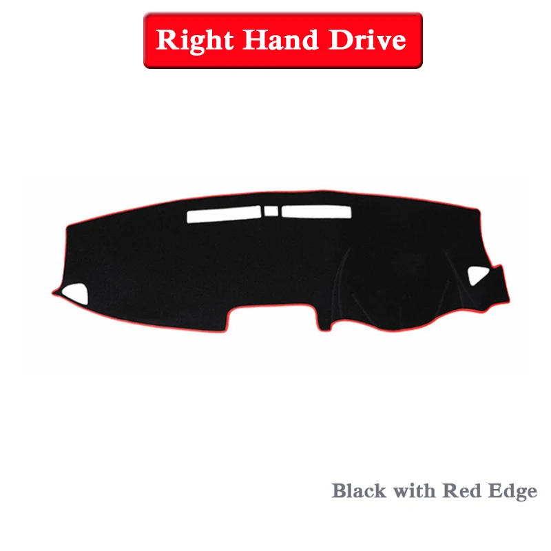 Black Red RHD Автомобильный Стайлинг приборной панели Избегайте света Pad Инструмент крышка платформы коврики Роза для hyundai Kona Kauai-Настоящее LHD и RHD Анти-пыль - Название цвета: Black Red RHD