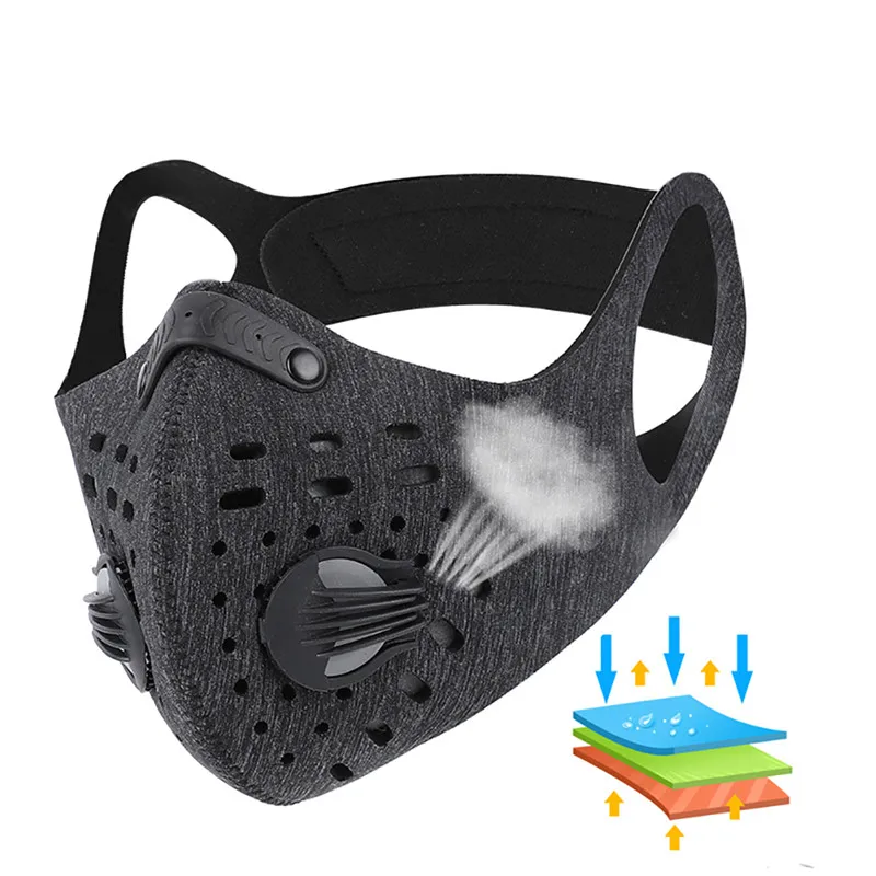 

Unisex PM 2.5 Mask Anti-Pollution Running Masks ffp2 Face Mask Washable Reusable Mouth Masks Full Face Protective dust Mask