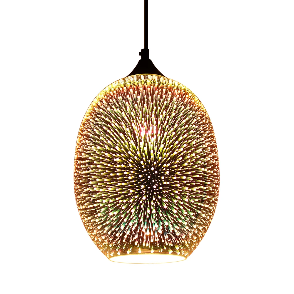 

3D Colorful Nordic Hanging Glass Shade Pendant Lamp Lights E27 LED For Kitchen Restaurant Living Room