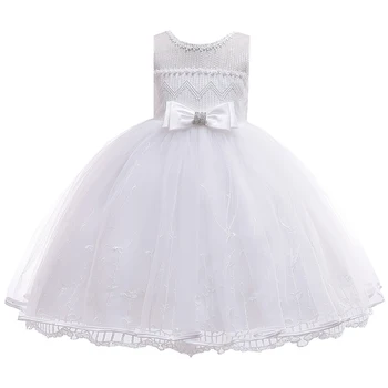 

Lace Pricess Baby Sequin Dress for Girls Beads Flower Ball Gown Dresses Bow Birthday Princess Party Clothes 8 10 Years L5120