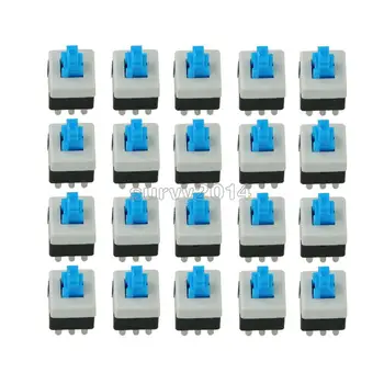 

10Pcs/Lot 8X8mm Cap Self-locking Type Square Button Switch Blue 100000 Times Service Life
