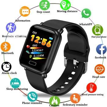

LIGE Smart Watch Women Men Smartwatch For Android IOS Electronics Smart Clock Fitness Tracker Silicone Strap Smart-watch Hours