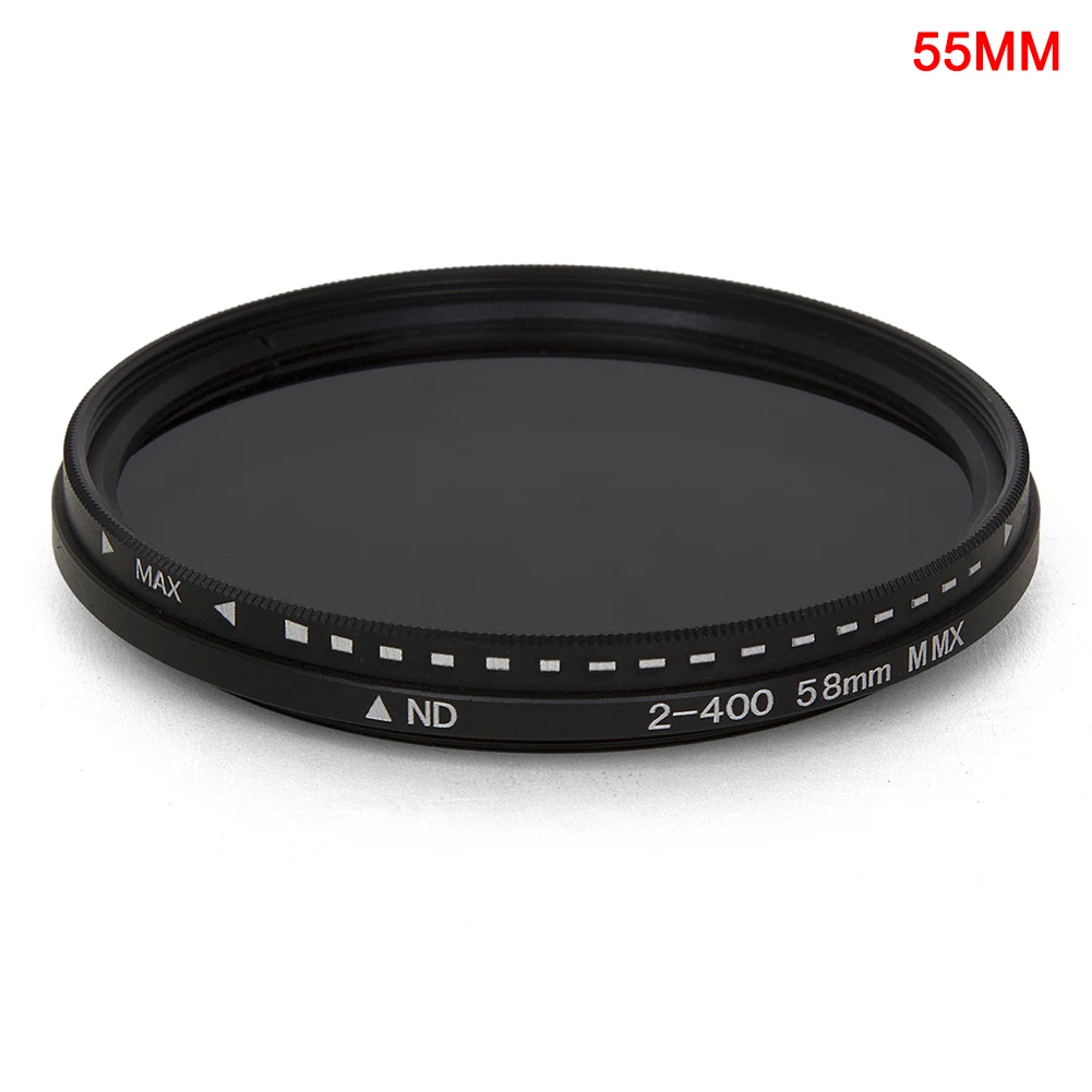 55mm Fader переменный ND фильтр Регулируемый ND2 к ND400 нейтральной плотности для объектива камеры EM88 - Цвет: 55mm