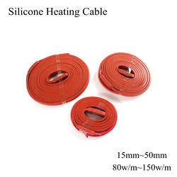 12V 24V 110V 220V Silicone Heating Wire Rubber Band Belt Cable Wrap Heat Mat Pad Plate Waterproof For Dry Water Freeze Pipe Car