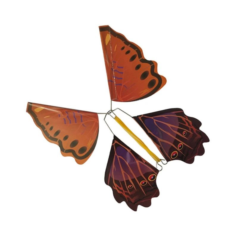 Металлический кронштейн бабочка Резиновая лента сила ветра Игрушка Бабочка (6 шт)