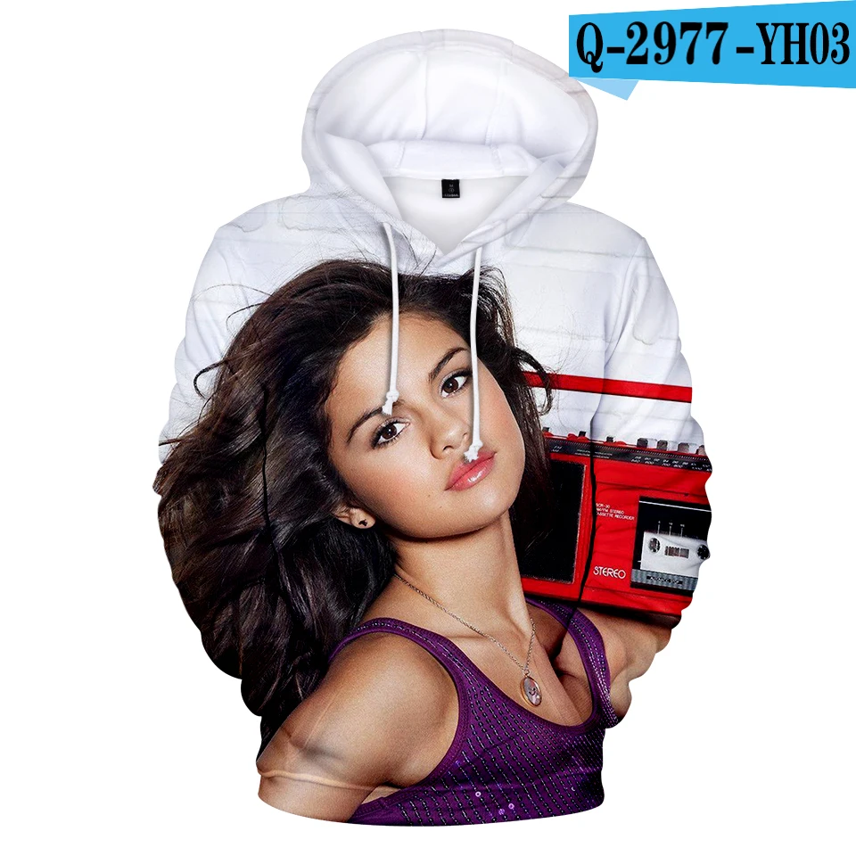 As Picture Aikooki 3D Selena Gomez толстовки для мужчин/женщин толстовка осень зима с капюшоном певица Селена Гомес модная одежда - Цвет: As Picture