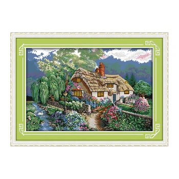 

Sunset Cross Stitch Patterns Aida 14ct 11ct Counted Print on Canvas DMC Threads Embroidery Kit DIY Handmade Needlework Art Decor