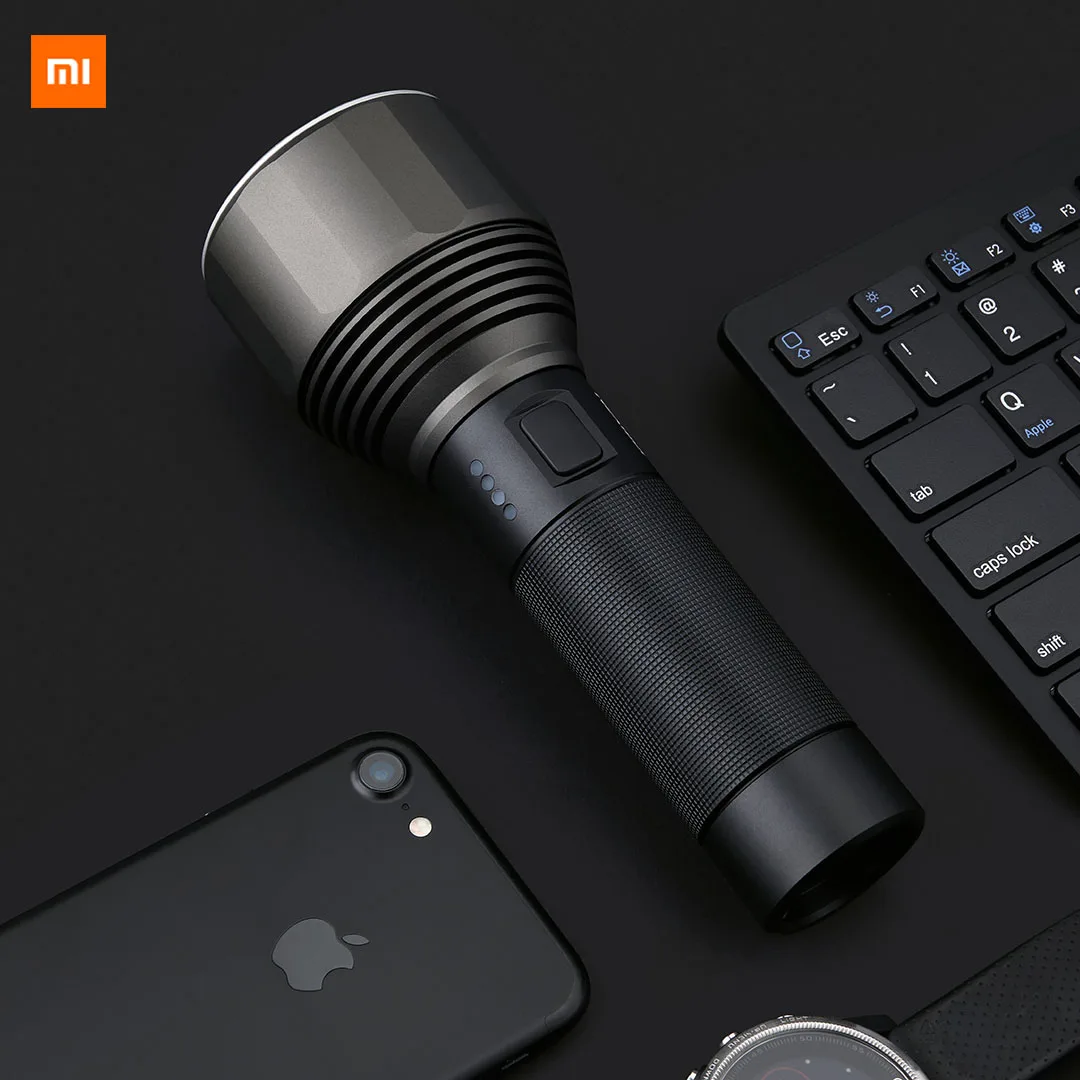 

New Xiaomi Mijia Youpin Nato outdoor glare flashlight black long-range IPX7 waterproof Type-C direct charge