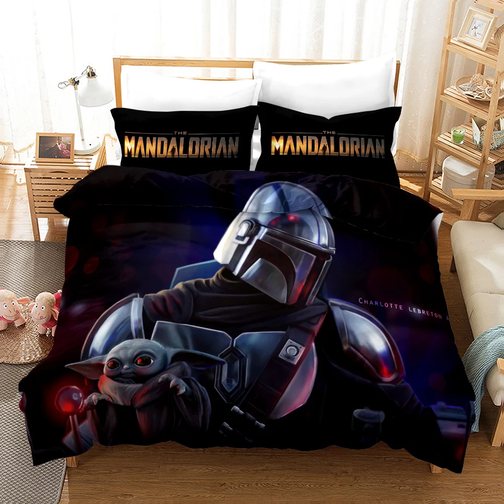 Game Mandalorian Yoda Duvet Cover Sets 