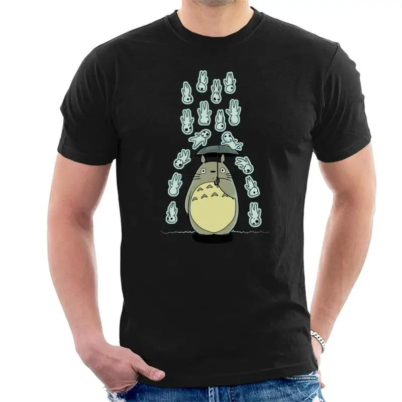 Новая напечатанная забавная Кодама дождь духов студия Ghibli Мужская футболка wo |